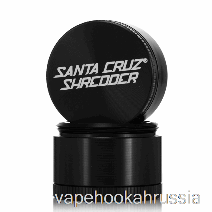 Vape Russia Santa Cruz измельчитель 1,6 дюйма, маленькая мясорубка из 4 частей, черный (40 мм)